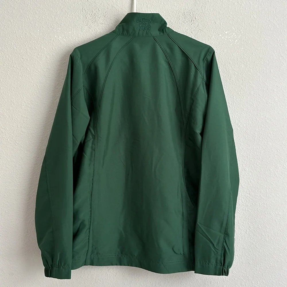 Cutter & Buck WindTec Full Zip Jacket Coat Windbreaker Womens Size L Green